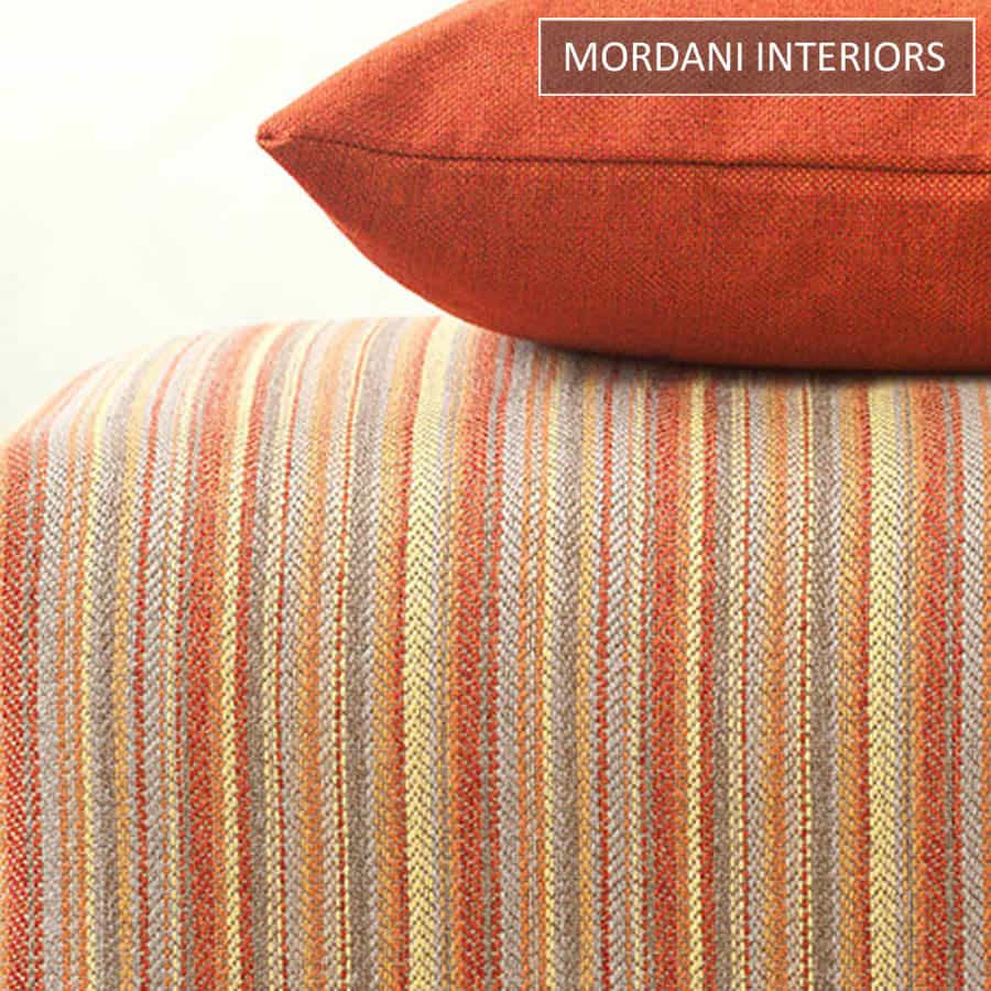 Urban Orange Stripes Jacquard Upholstery